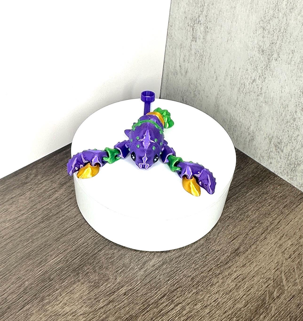 Cute Crawfish Straw Topper or Cover for Stanley Tumblers – Flexible Mardi Gras Accessory in Purple, Gold, and Green - Crawfish Cup Charm