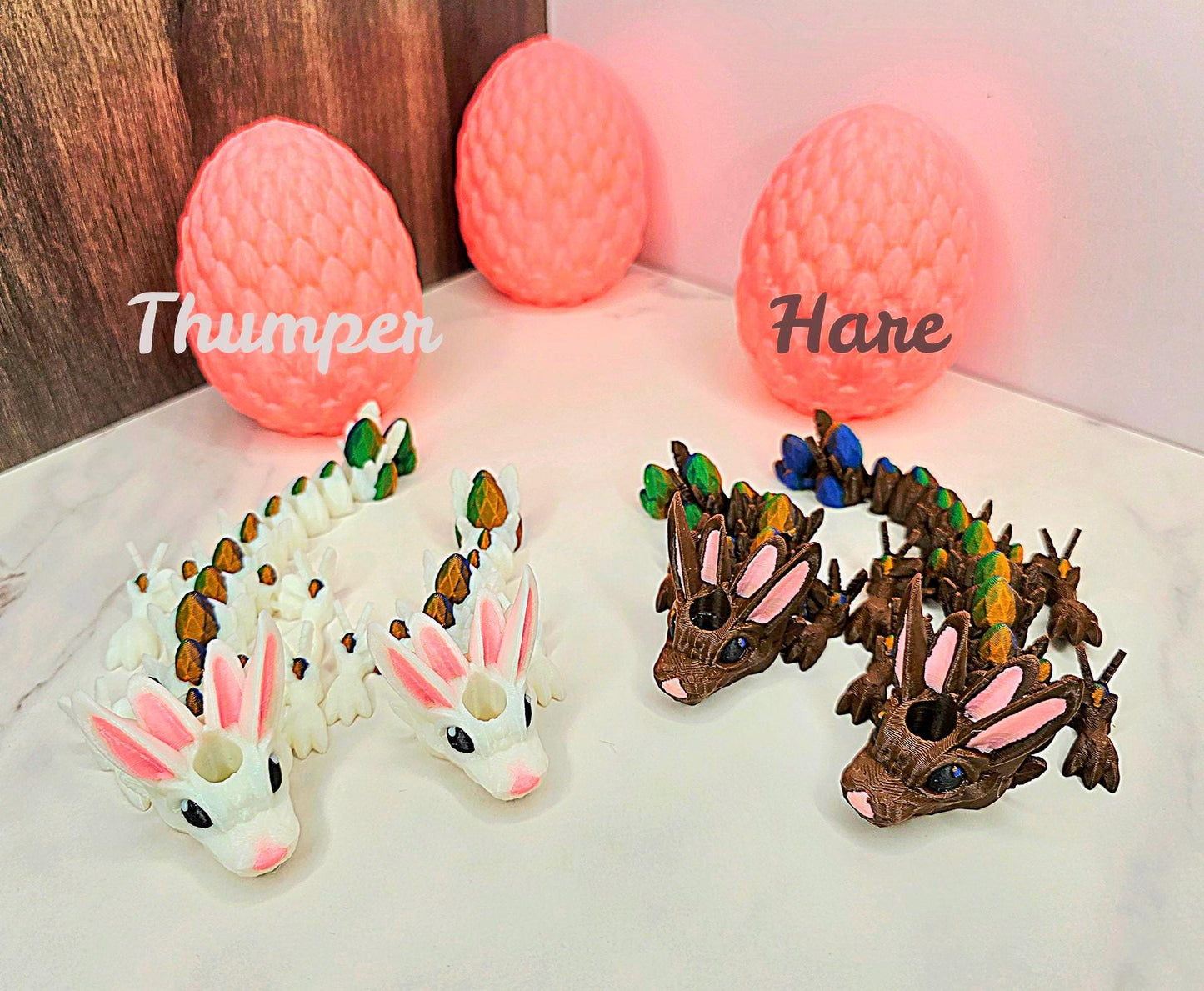 Thumper & Hare Inspired Dragon Stanley Tumbler Straw Topper With Easter Egg Scales