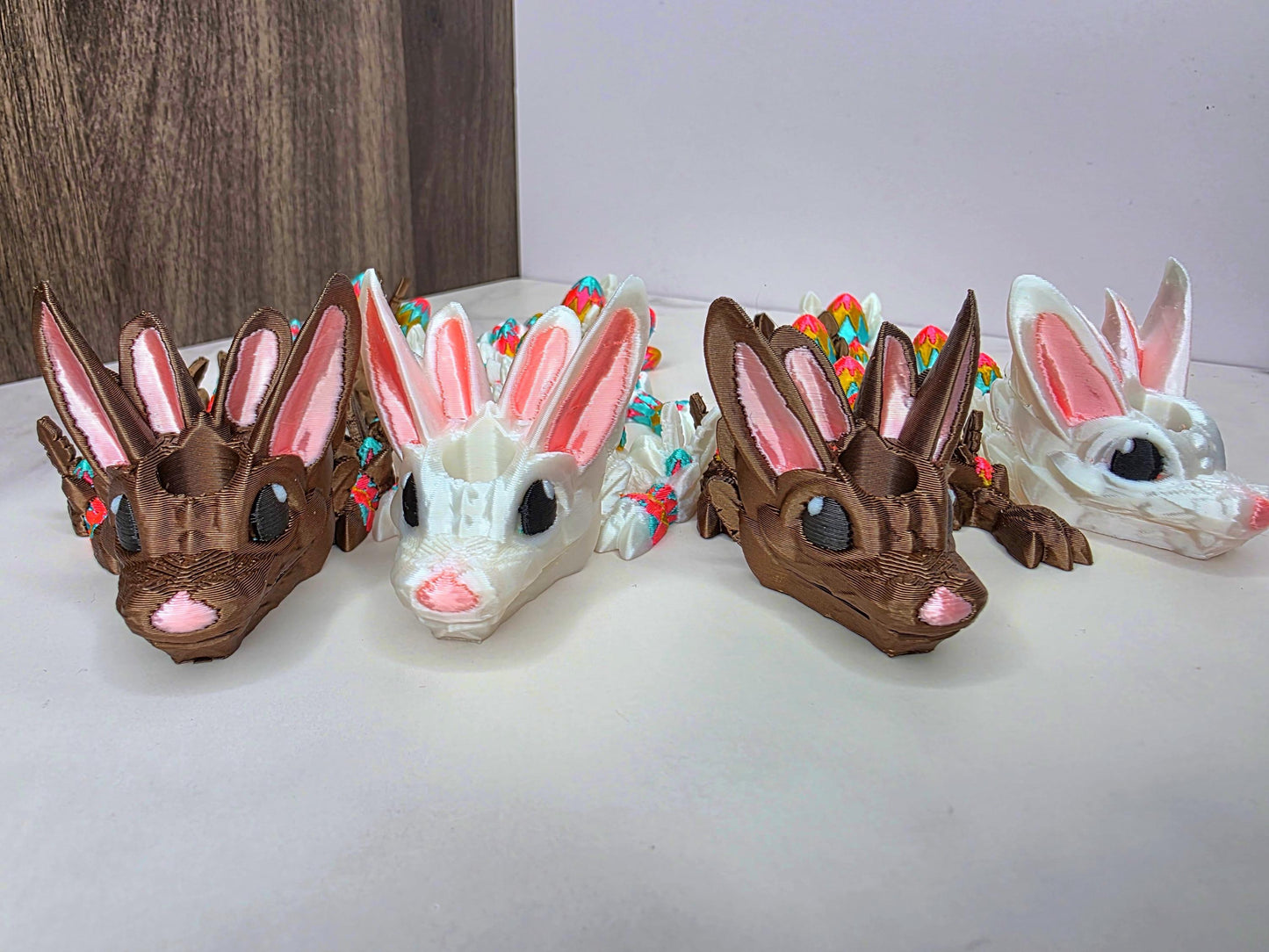 Chocolate Bunny Dragon Stanley Tumbler Straw Topper With Easter Egg Scales