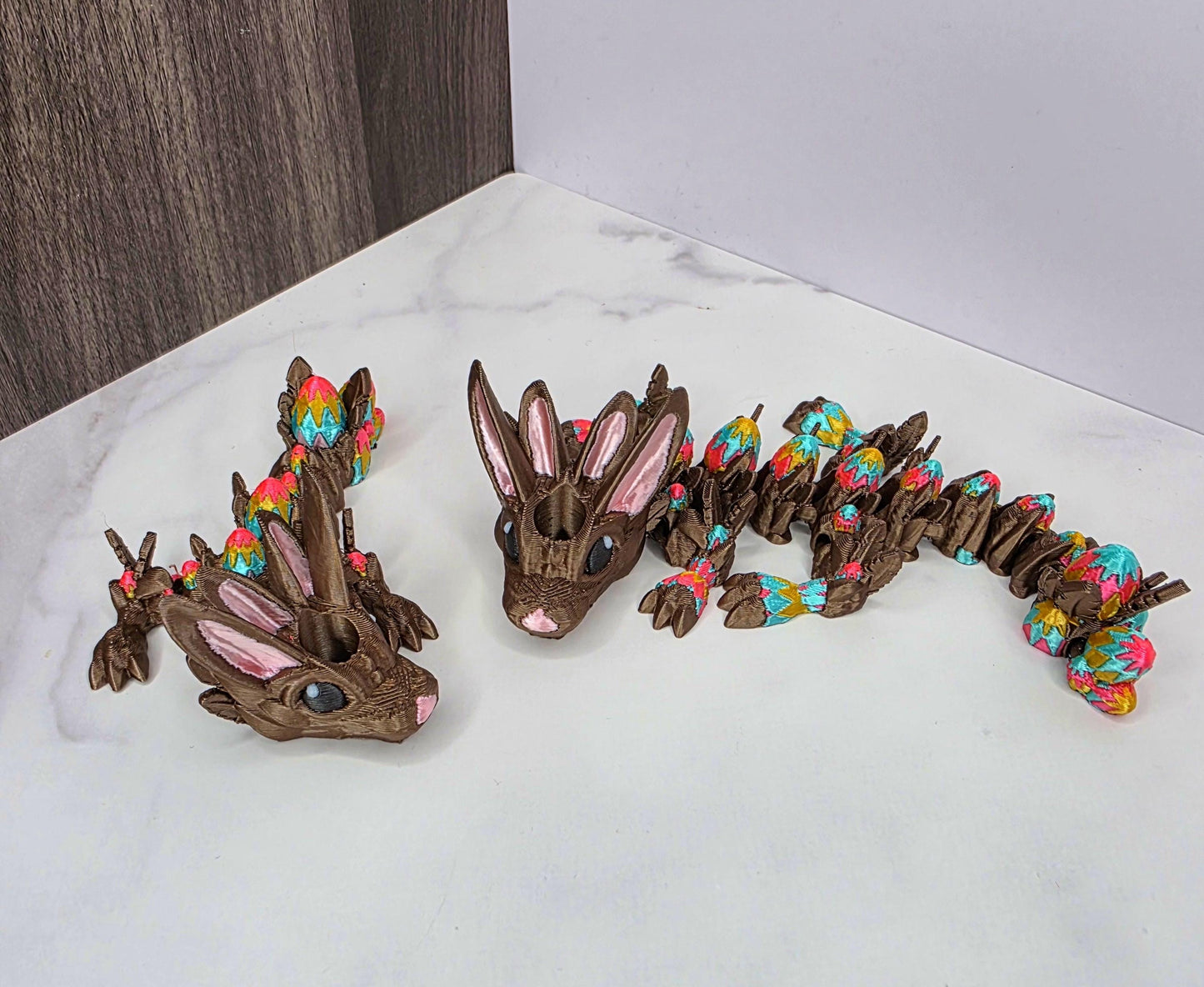 Chocolate Bunny Dragon Stanley Tumbler Straw Topper With Easter Egg Scales