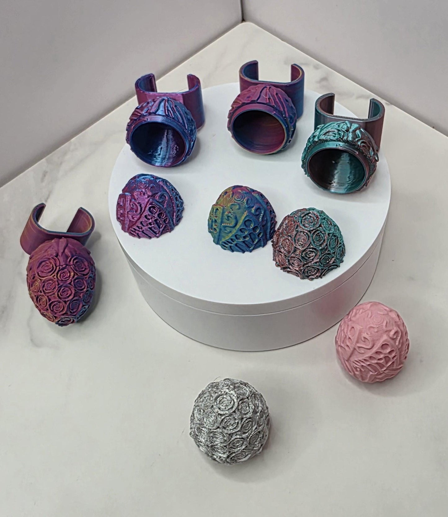 Butterfly Rose and Dragonscale Easter Egg Handle Charms Stanley Hydroflask Hydrojug Brumate Owala