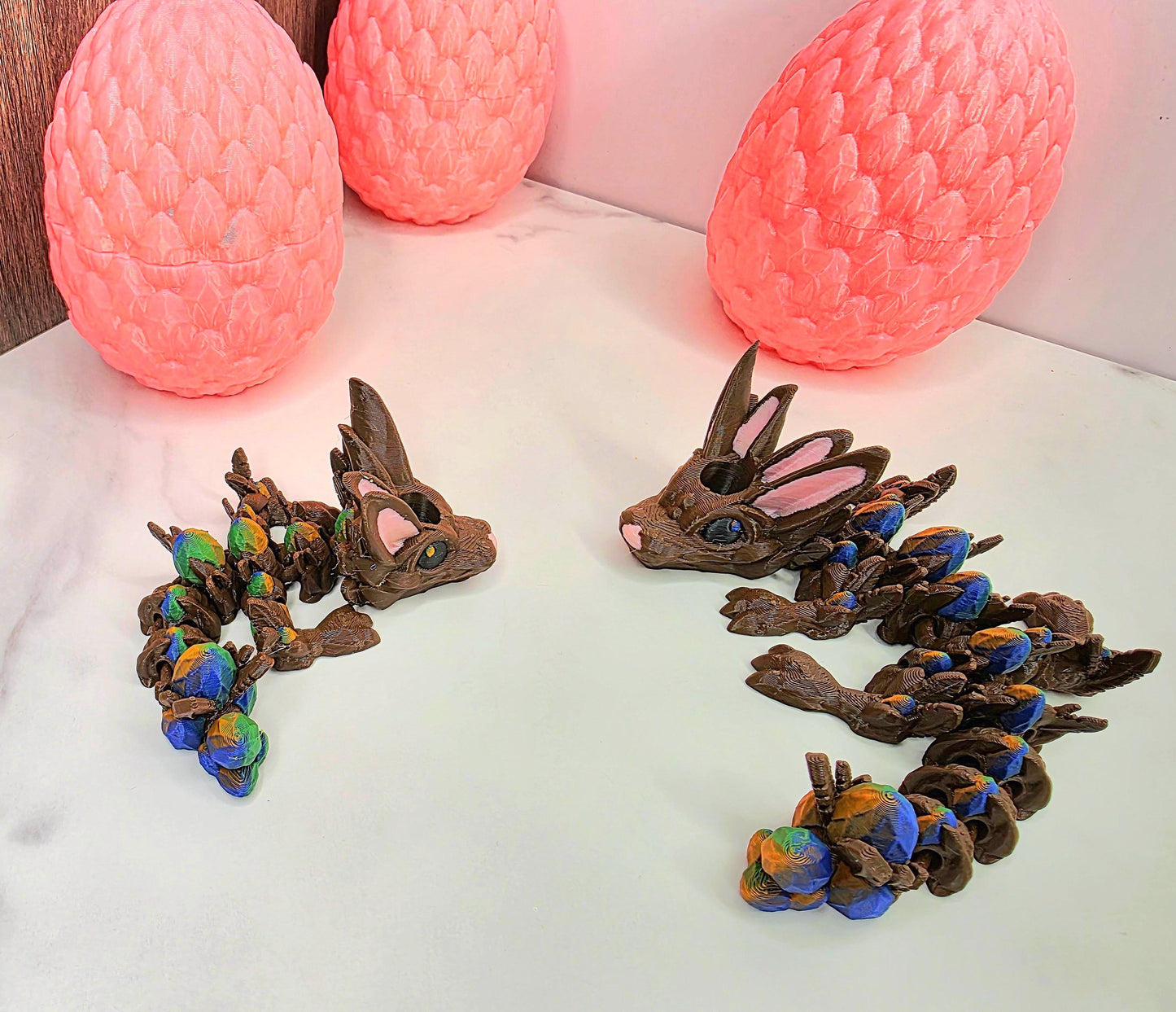 Thumper & Hare Inspired Dragon Stanley Tumbler Straw Topper With Easter Egg Scales