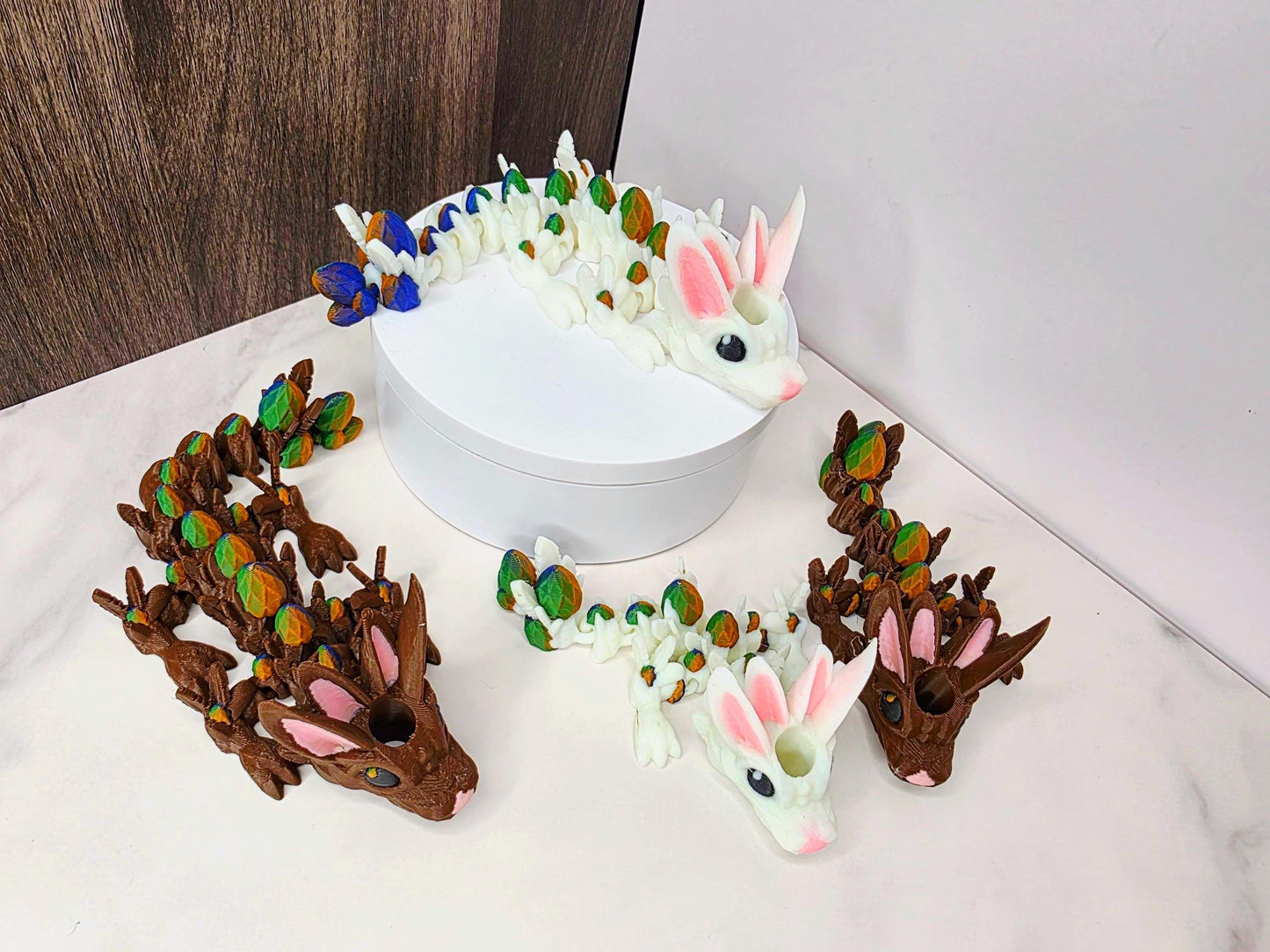 Thumper & Hare Inspired Dragon Stanley Tumbler Straw Topper With Easter Egg Scales