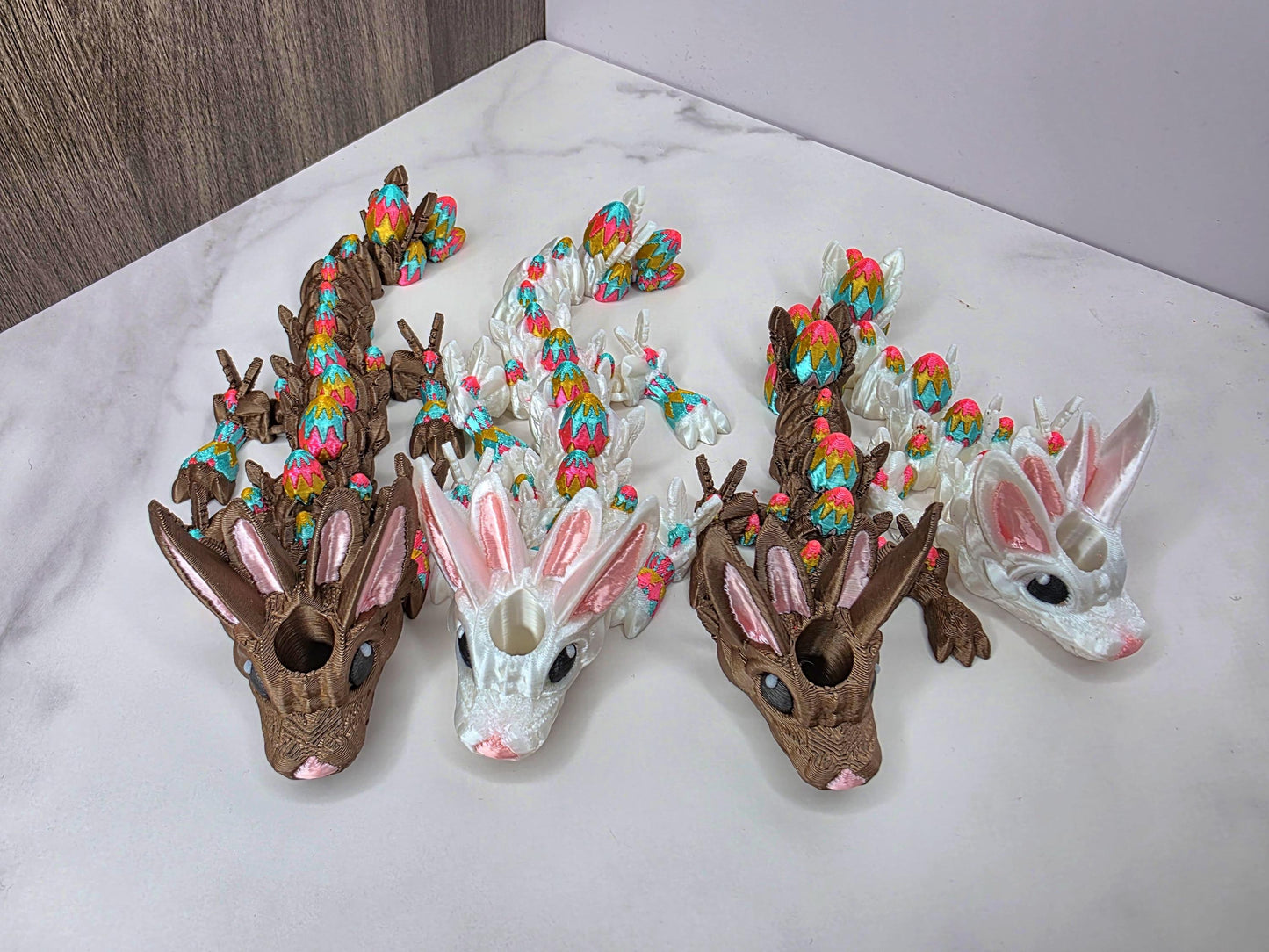 Chocolate Bunny Dragon Stanley Tumbler Straw Topper With Easter Egg Scales