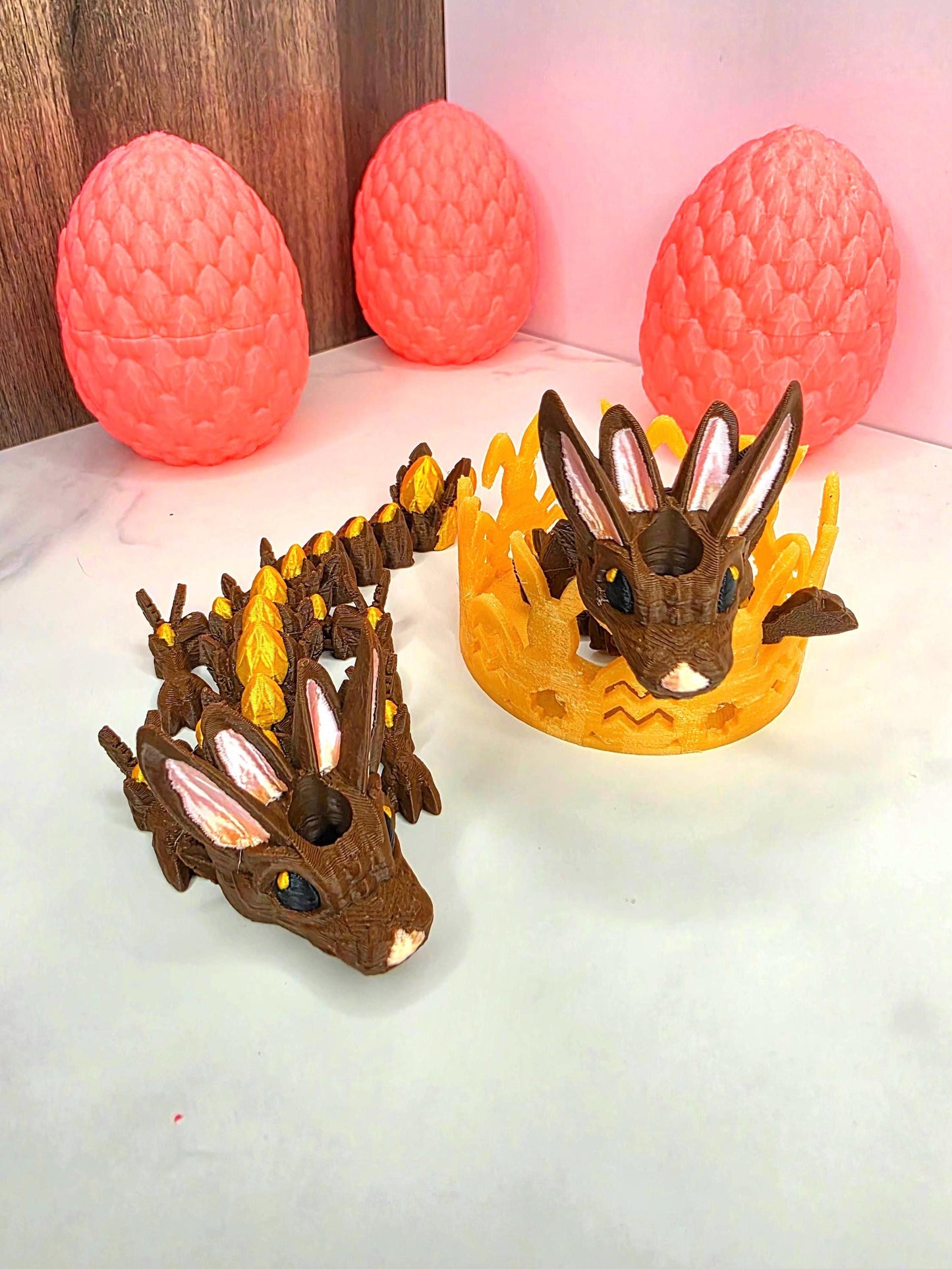 Chocolate Gold Easter Dragon Stanley Tumbler Straw Topper With Golden Egg Scales