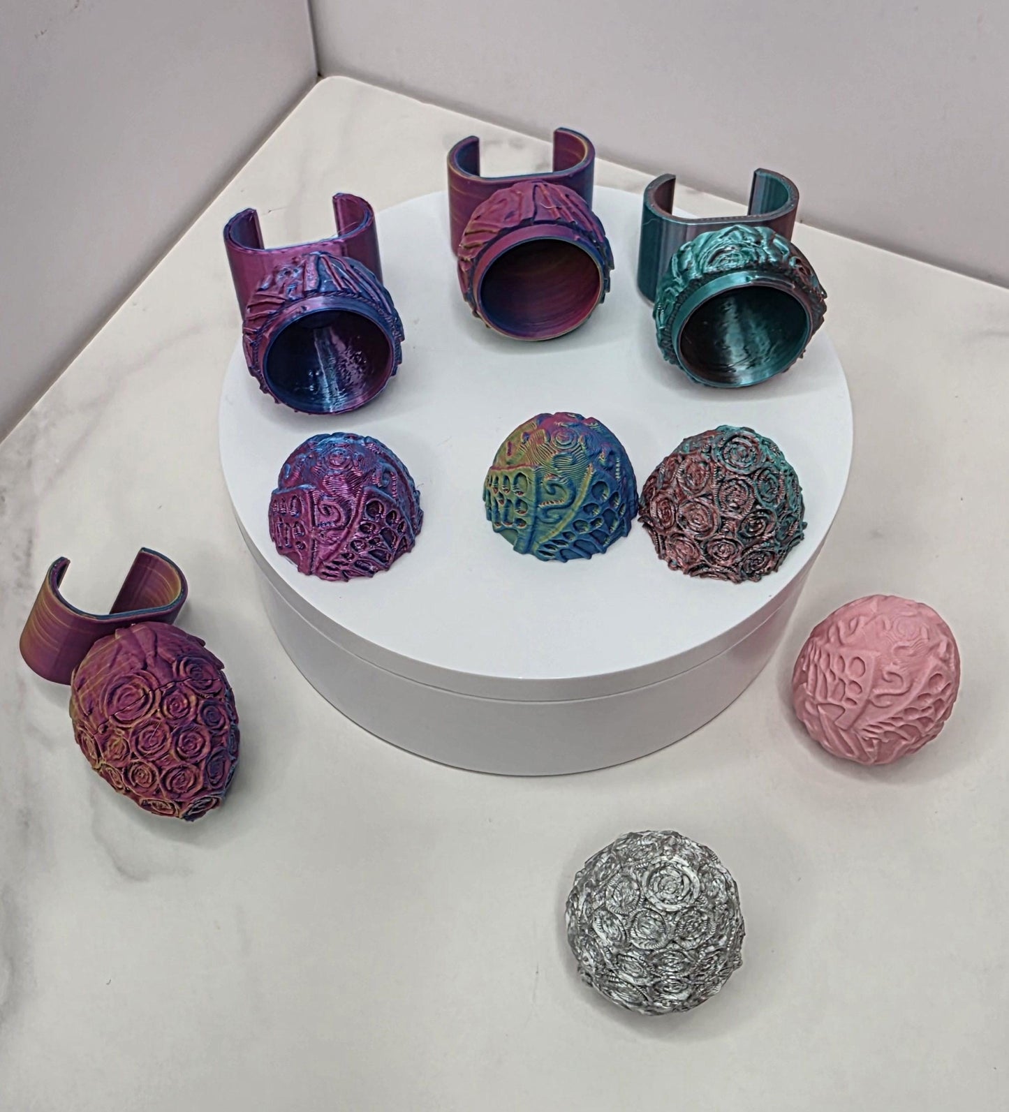 Butterfly Rose and Dragonscale Easter Egg Handle Charms Stanley Hydroflask Hydrojug Brumate Owala