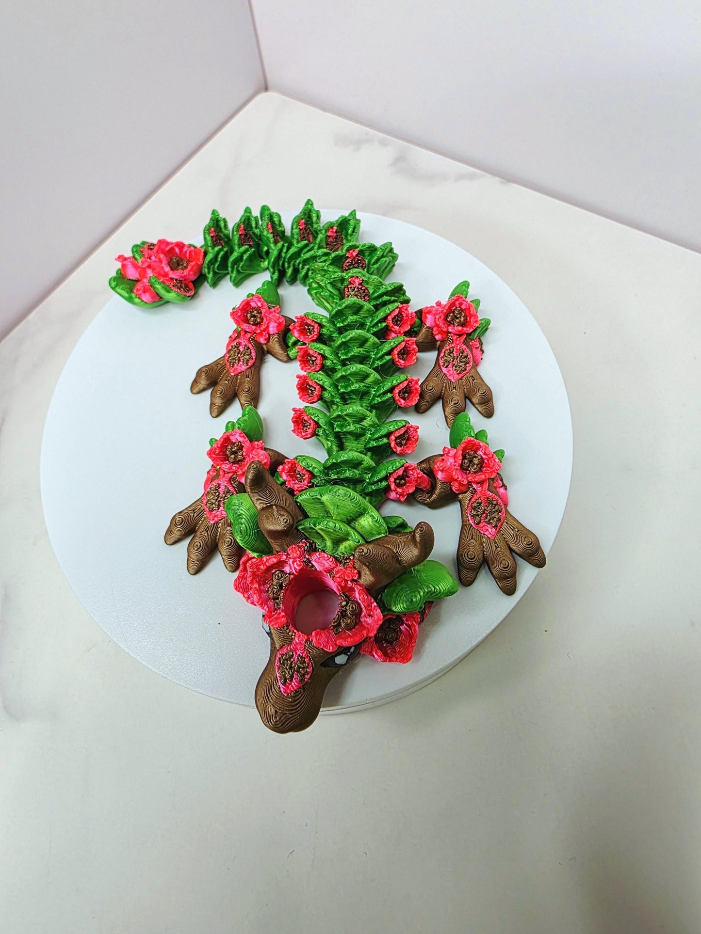 Persephone Dragon Straw Topper – Deer & Pomegranate Charm for Stanley Tumblers | Mythical Flexible Tumbler Accessory | Fruit Lovers Gift