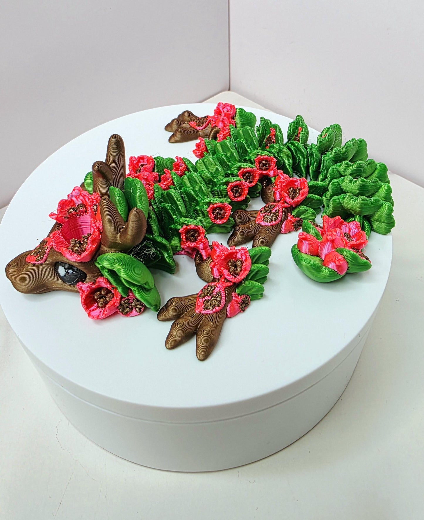 Persephone Dragon Straw Topper – Deer & Pomegranate Charm for Stanley Tumblers | Mythical Flexible Tumbler Accessory | Fruit Lovers Gift