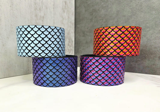 Cute Holographic Mermaid Scale Boot and Cover for Stanley Tumblers – Fits 20oz 30oz 40oz – Shiny & Protective Cup Sleeve Tumbler Accessories