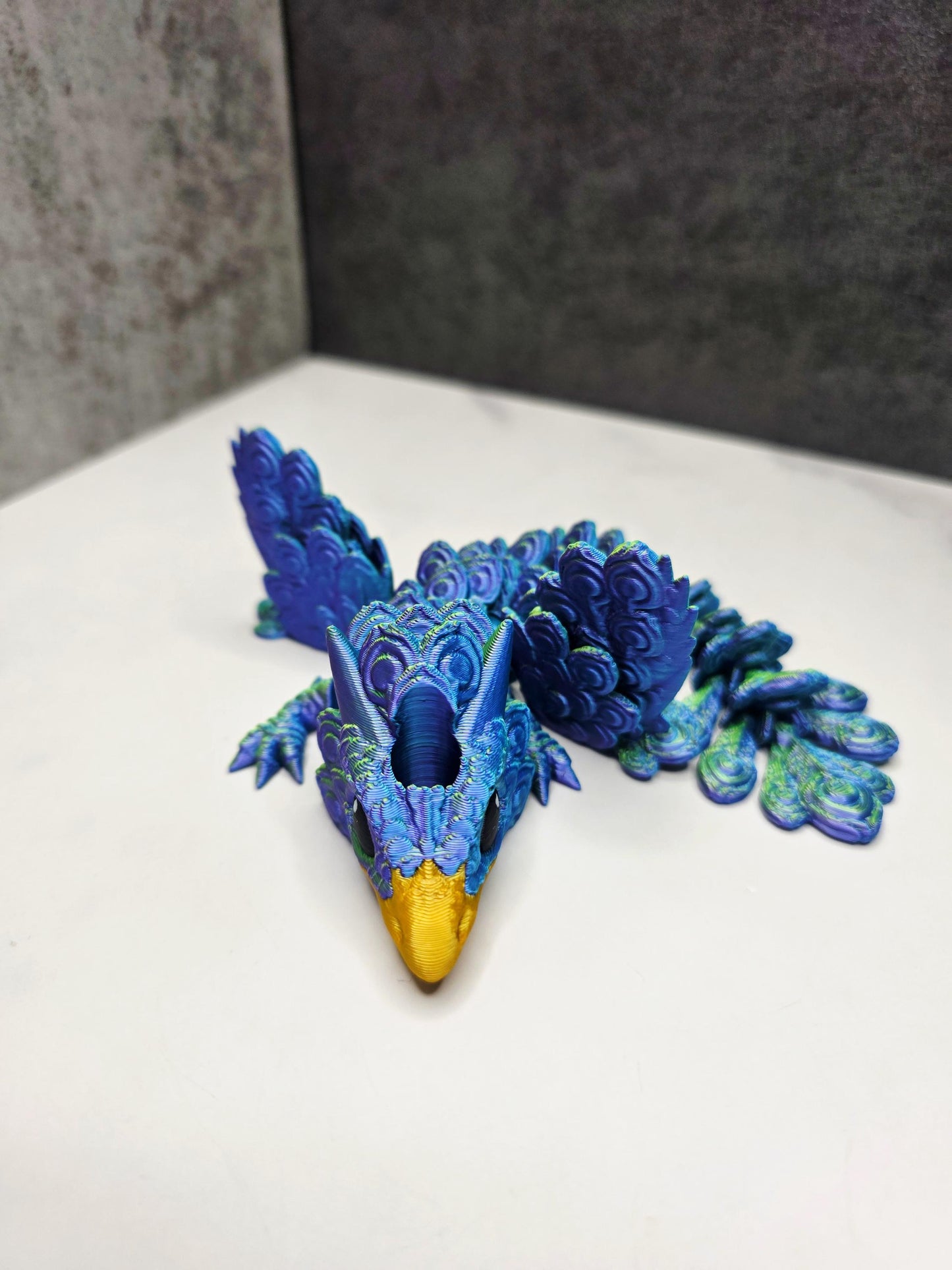 Peacock Dragon Stanley Tumbler Topper & Boot Set – 3D Printed Flexible Dragon Fits 20oz 30oz 40oz – Fantasy Cup Accessory | Tumbler Charms