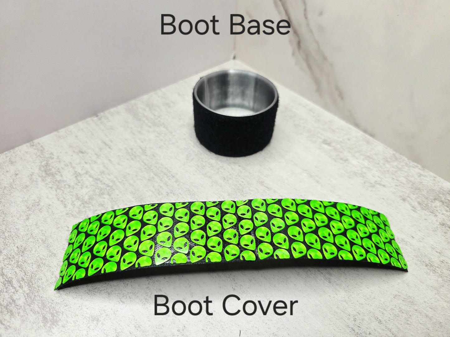 Spooky Alien Boot Cover for Stanley Tumbler | Fits 20oz 30oz 40oz | Interchangeable Velcro Halloween Cup Accessory | Cup Protective Sleeve