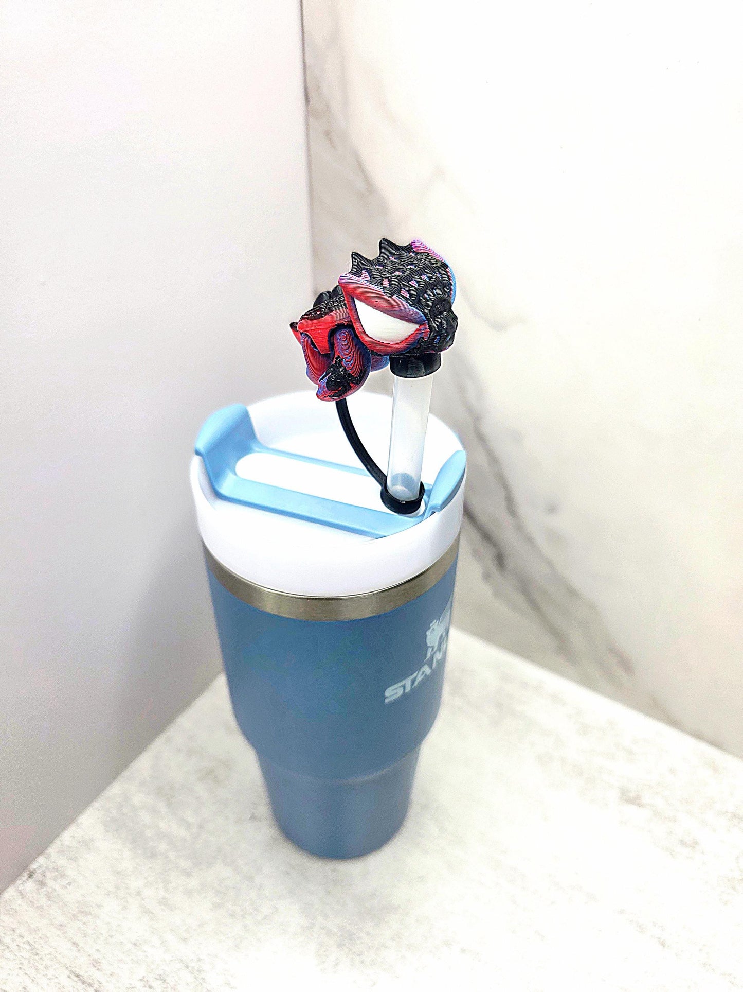Superhero Spider Turtle Straw Topper for Stanley Tumblers | Flexible Hero Topper | Cute Hero Cup Accessory | Fits 20oz 30oz 40oz | Cup Charm
