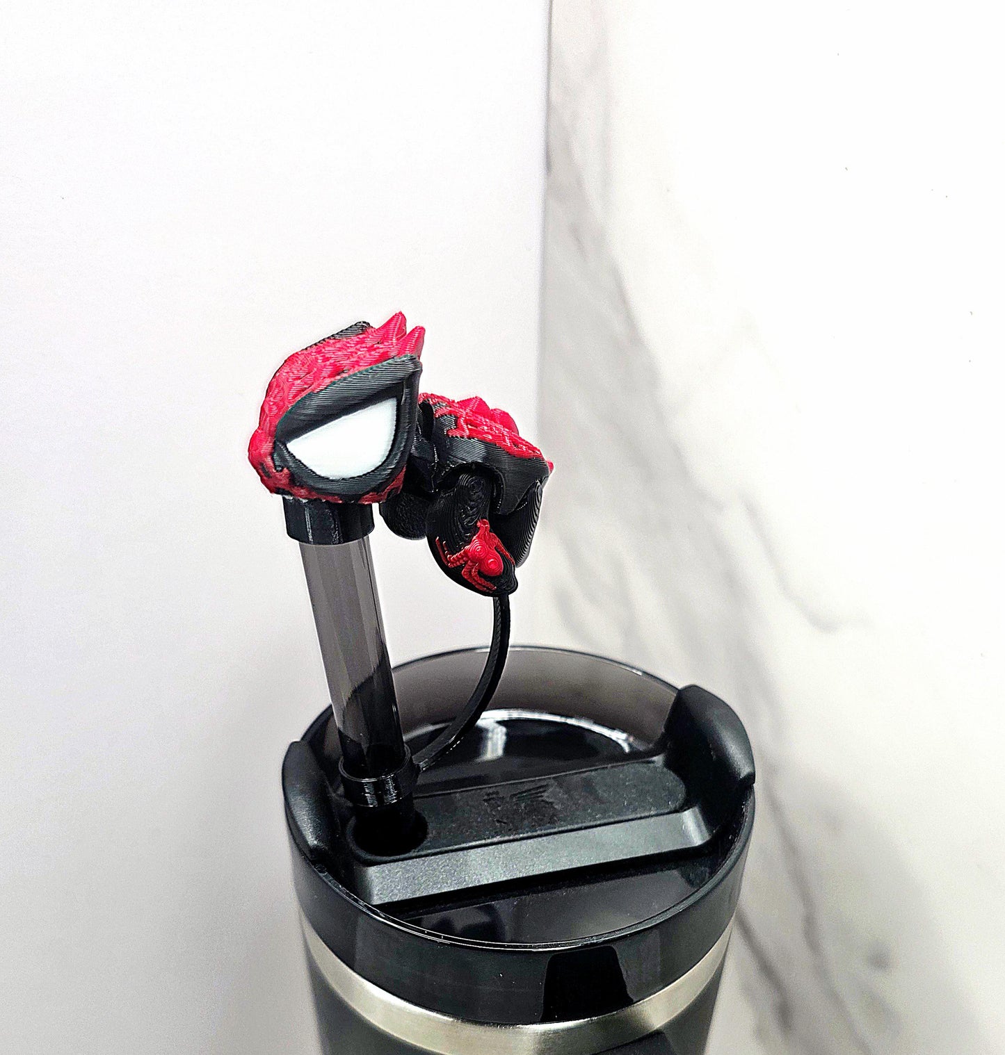 Superhero Spider Turtle Straw Topper for Stanley Tumblers | Flexible Hero Topper | Cute Hero Cup Accessory | Fits 20oz 30oz 40oz | Cup Charm