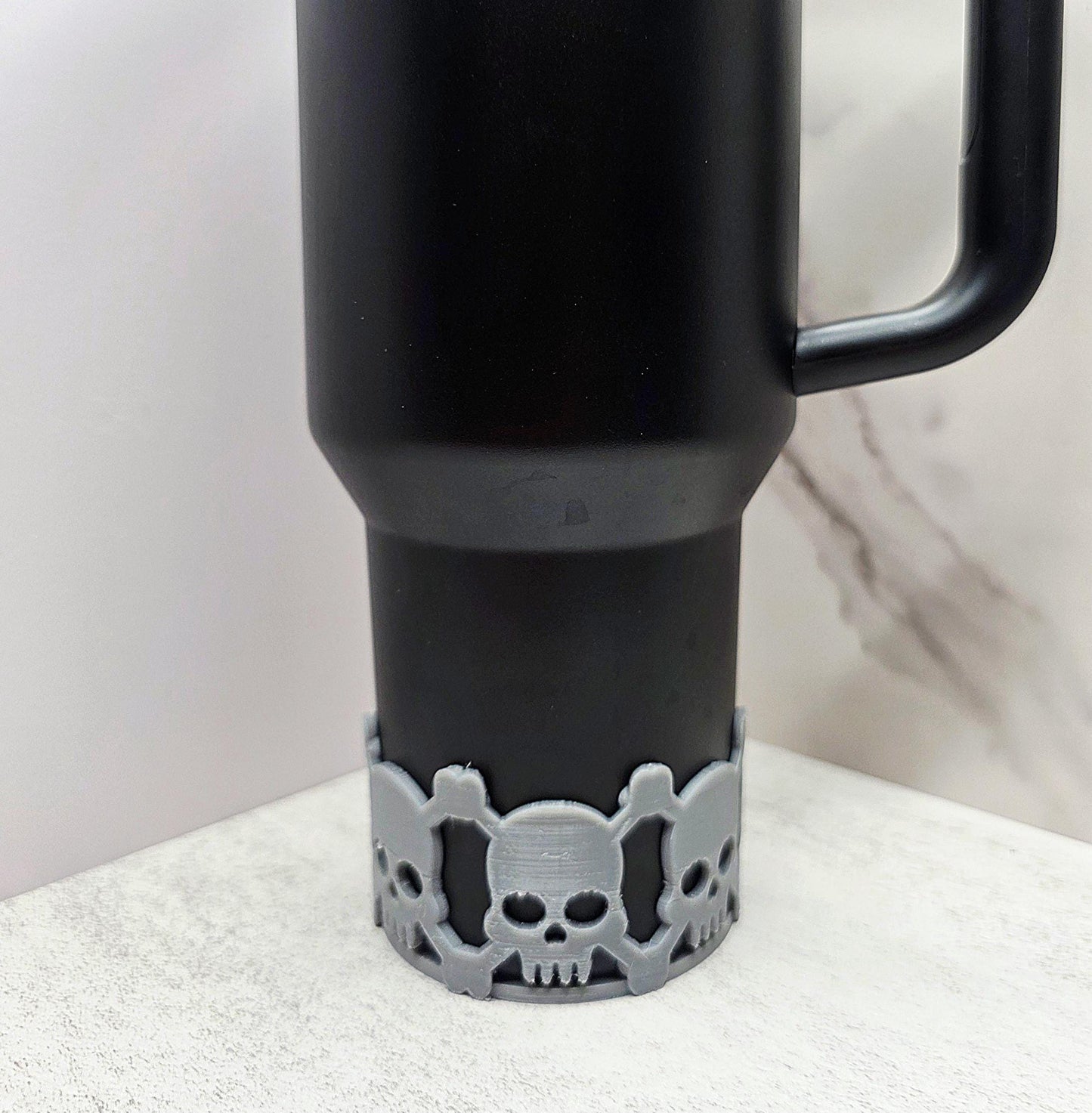 Skull and Crossbones Boot for Stanley Tumbler | Fits 14oz 20oz 30oz 40oz | Halloween Cup Sleeve | Tumbler Accessories |Protective Cup Sleeve