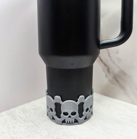 Skull and Crossbones Boot for Stanley Tumbler | Fits 14oz 20oz 30oz 40oz | Halloween Cup Sleeve | Tumbler Accessories |Protective Cup Sleeve