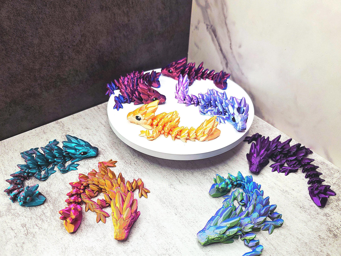 Gemstone Dragon Straw Topper for Stanley Tumbler | Fantasy Cup Charm | Fits 20oz 30oz 40oz | Magical Dragon Accessory | Tumbler Accessories