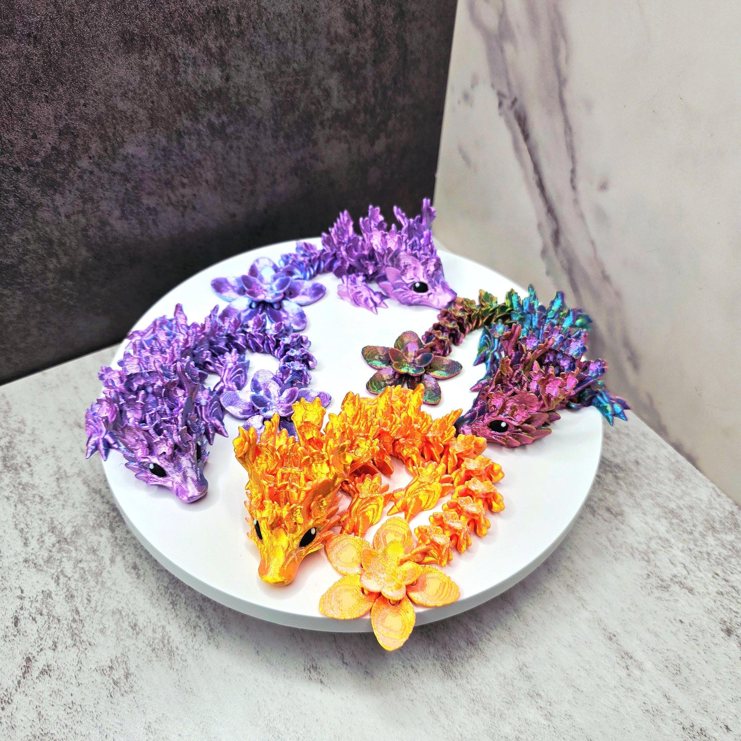 Cherry Blossom Dragon Straw Topper for Stanley Tumbler | Fantasy Floral Cup Charm | Cute Spring Dragon Accessory for Drinkware