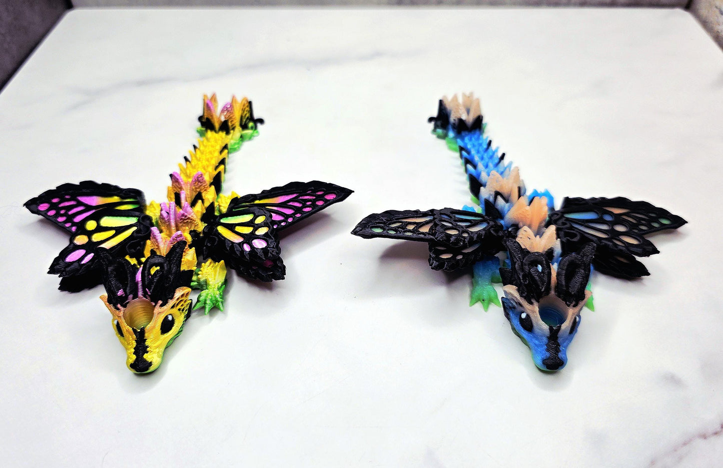 Rainbow Fae Dragon Stanley Straw Topper – Cute Butterfly Tumbler – Colorful or Glow-in-the-Dark Fantasy Cup Fairy Accessory Charm