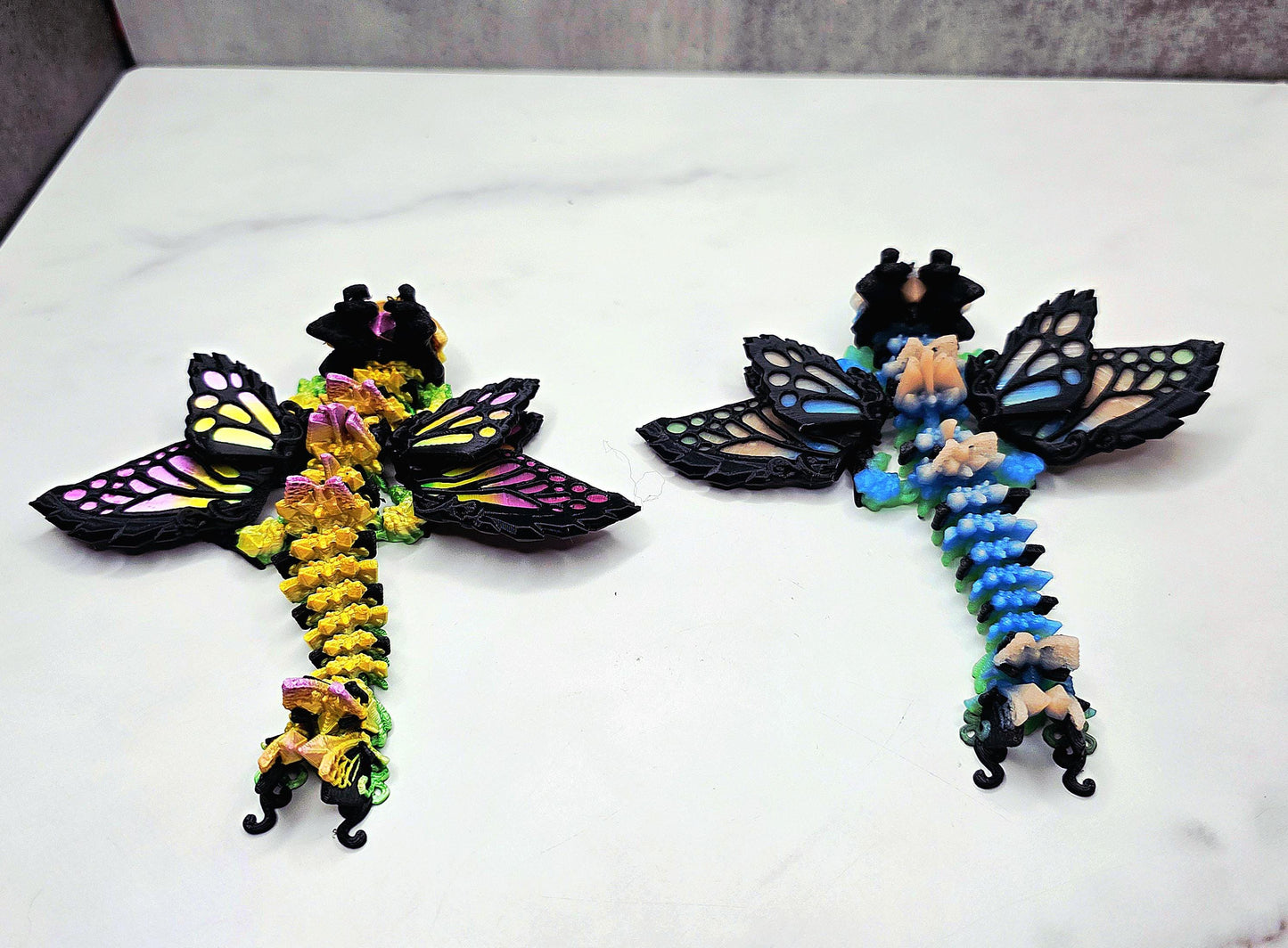 Rainbow Fae Dragon Stanley Straw Topper – Cute Butterfly Tumbler – Colorful or Glow-in-the-Dark Fantasy Cup Fairy Accessory Charm