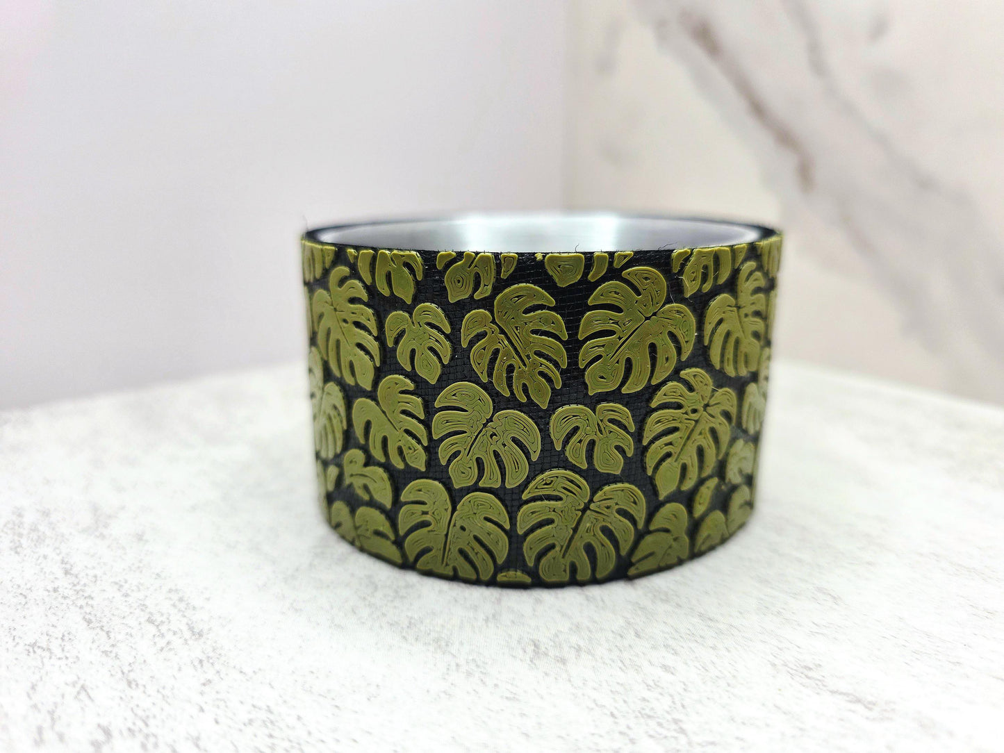 Monsterra Leaf Boot & Cover for Stanley Tumbler | Tropical Plant Lover Cup Boot | Interchangeable Tumbler Accessory | Protective Cup Sleeve