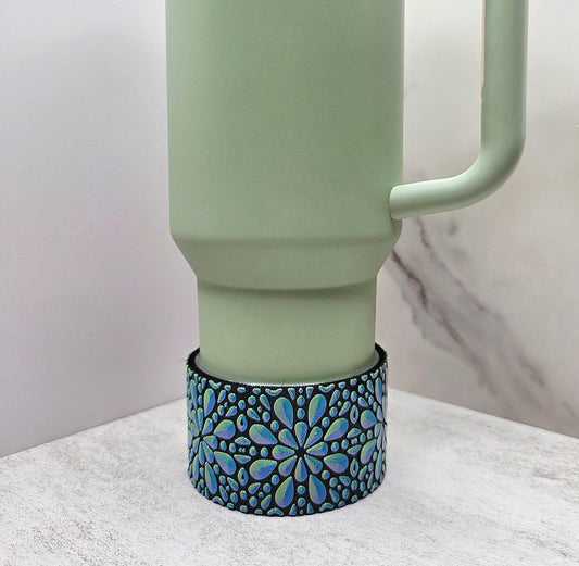 Raindrop Flower Boot Cover for Stanley Tumbler | Floral Cup Sleeve | Interchangeable Nature-Inspired Tumbler Accessory | Tumbler Sleeve