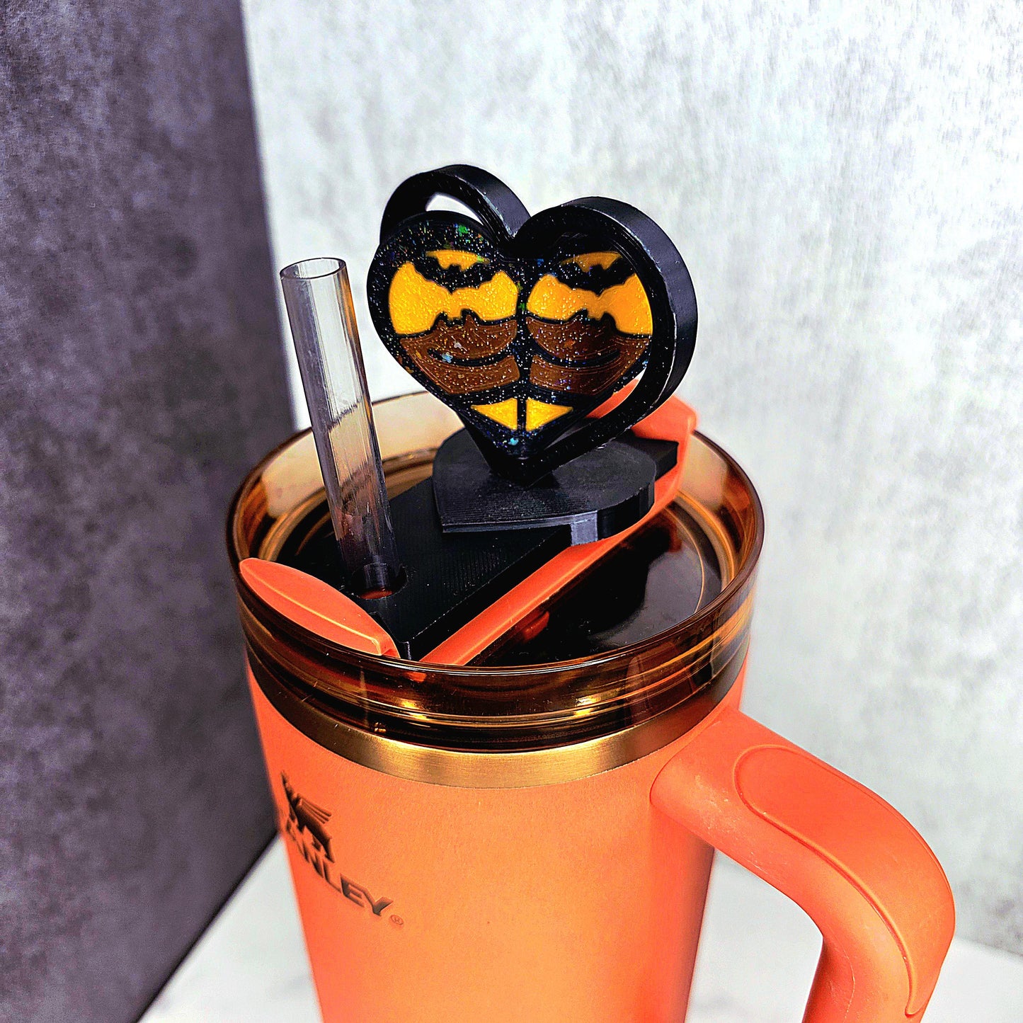 Halloween Thicc Heart Booty Fidget Spinner Topper Accessory for Stanley Tumblers– Pumpkin, Bat, Vampire, Witch, Skeleton, Devil Custom Color