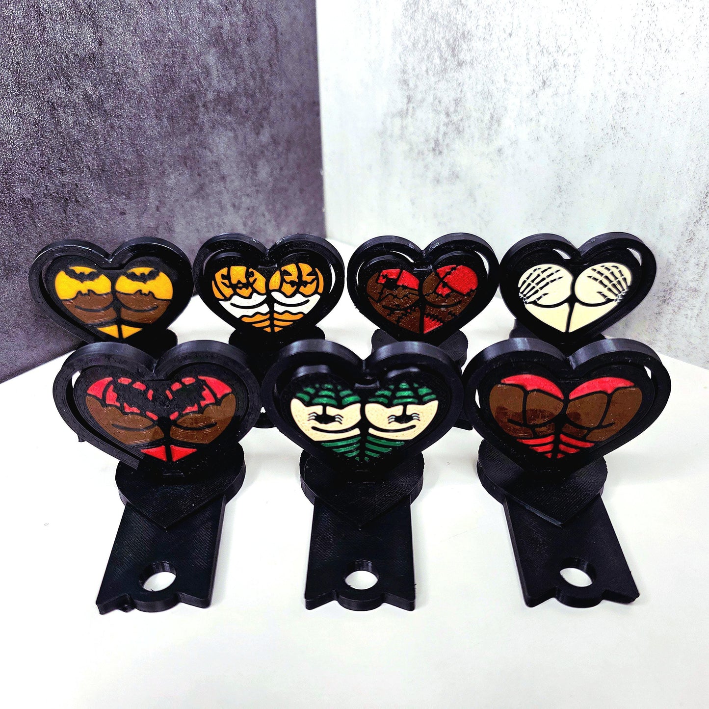 Halloween Thicc Heart Booty Fidget Spinner Topper Bundles for Stanley Tumblers– Pumpkin, Bat, Vampire, Witch, Skeleton, Devil Custom Color