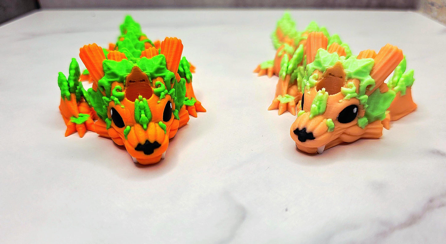 Pumpkin Dragon Stanley Straw Topper – Fall Halloween Tumbler Accessory Charm with Glow-in-the-Dark Option | Fits 20oz 30oz 40oz Stanley Cups