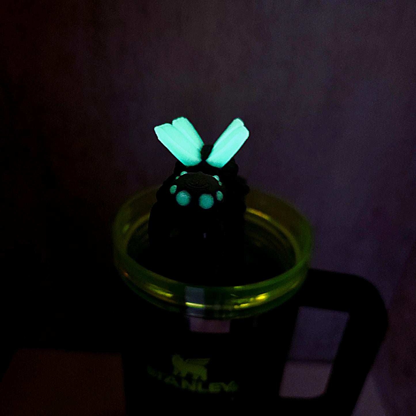 Cute Fae Spider Stanley Straw Cover – Flexible Body & Fairy Wings with Custom Colors and Glow-in-the-Dark Option | Tumbler Accessory Charms