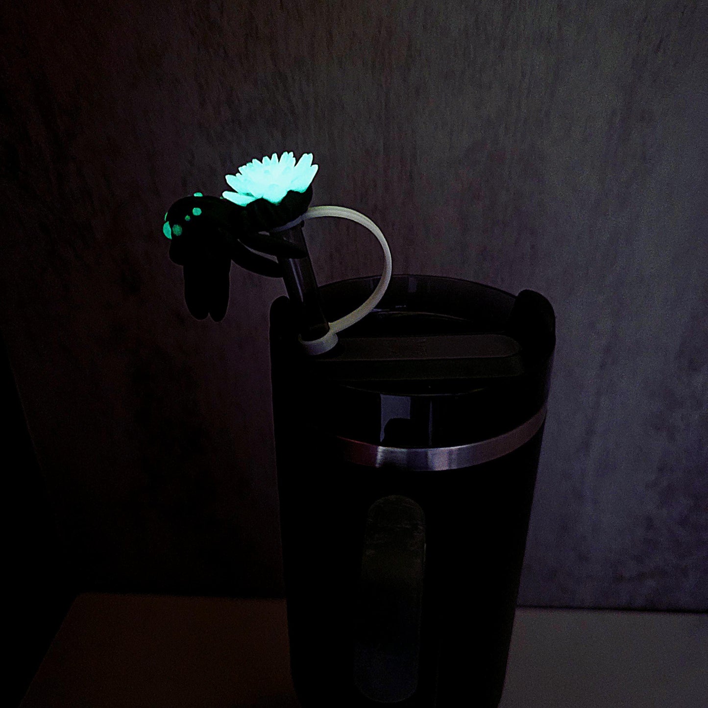 Cute Water Lily Spider Stanley Straw Cover – Flexible Body Lily Flower Custom Colors and Glow-in-the-Dark Option | Tumbler Accessory Charms