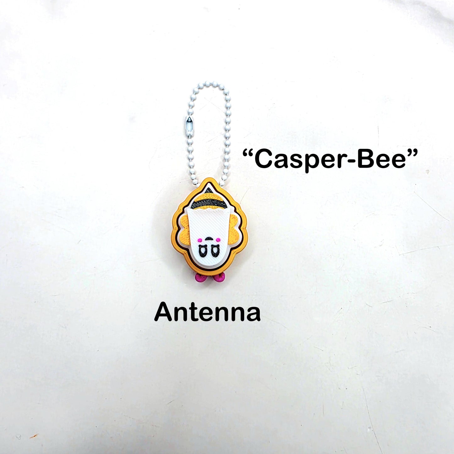 3D Printed Boo-Bee Ghost Fidget Clicker Keychains | Halloween Bee Ghost Charms in 6 Spooky Styles & 3 Body Designs