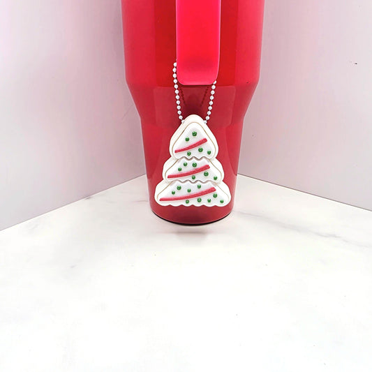 3D Printed Christmas Tree Fidget Clicker Keychains | Holiday Stress Relief with Star, Lights & Lil Deborah Tree Design