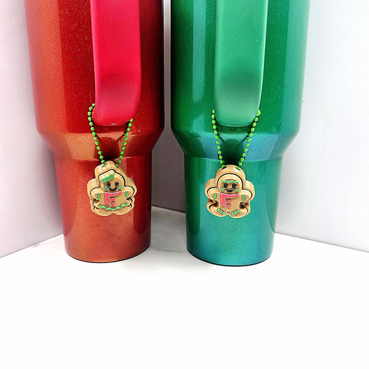 3D Printed Mr. & Mrs. Gingerbread Fidget Clicker Keychains | Holiday Stress Relief | Custom Color Christmas Gifts