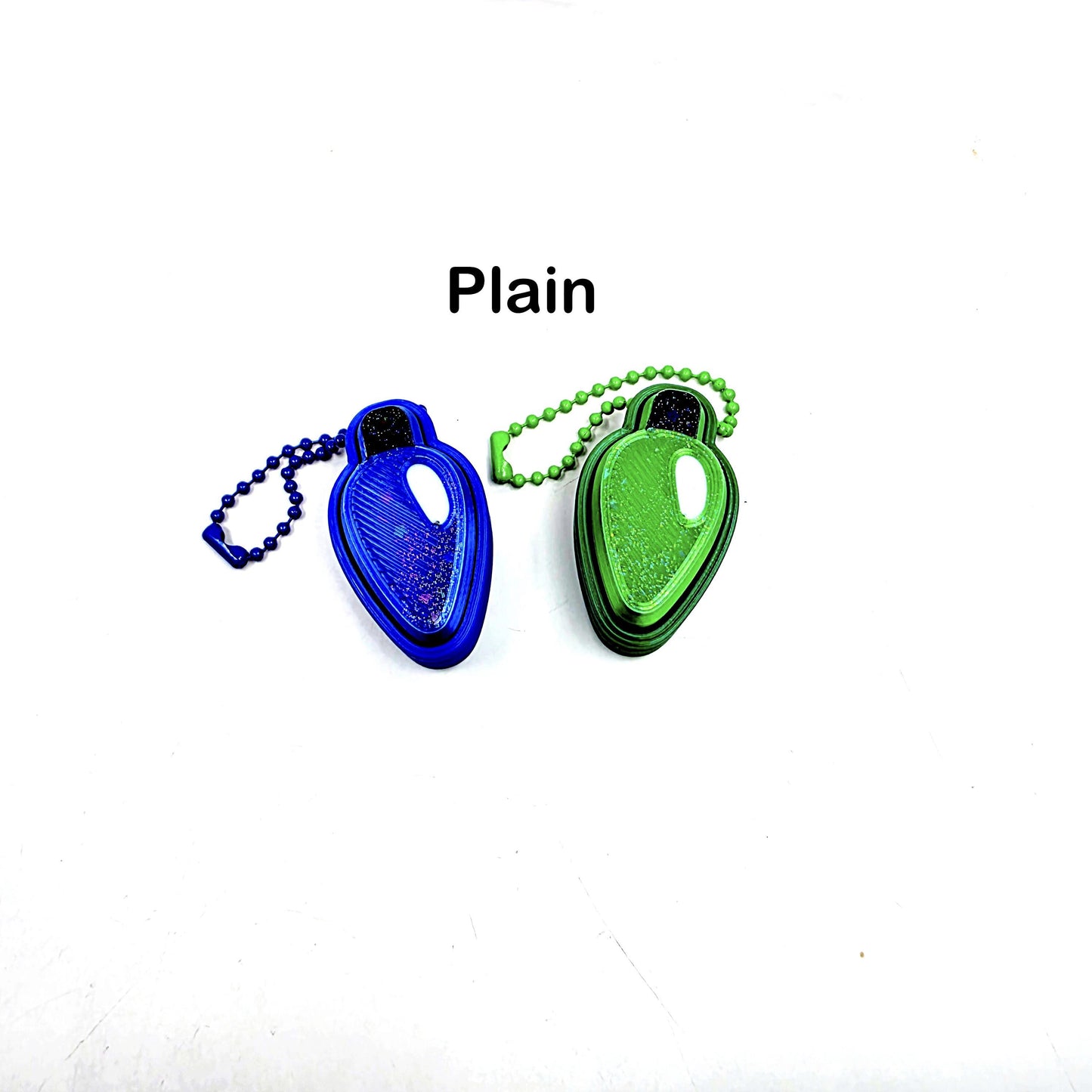 3D Printed Christmas Light Fidget Clicker Keychains | Plain or Happy Face Holiday Stress Relief | 3 Festive Designs