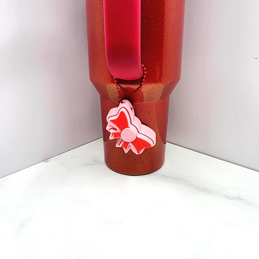 3D Printed Christmas Bow Ribbon Fidget Clicker Keychain | Custom Color Holiday Stress Relief for Keys, Bags & Tumblers