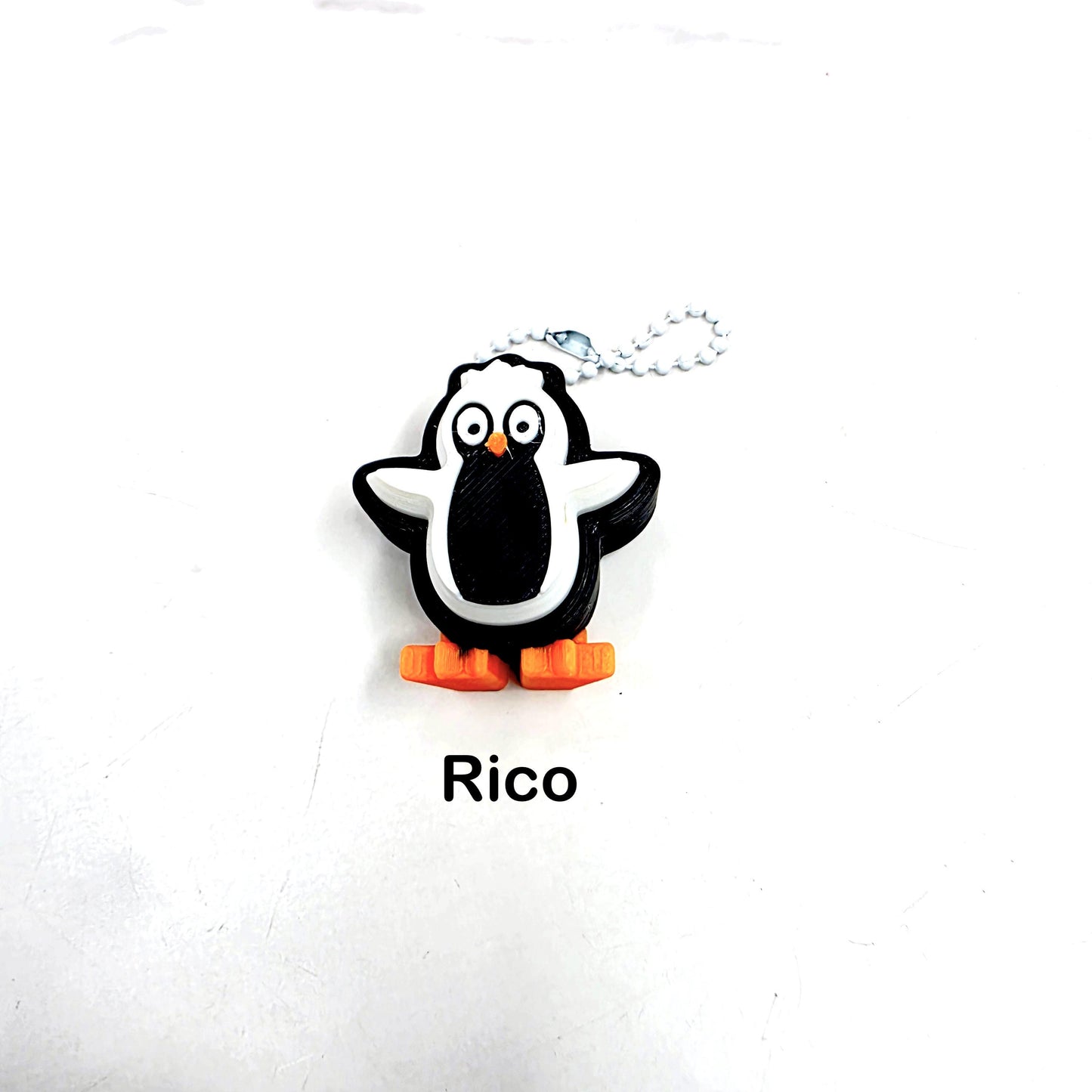 3D Printed Penguin Fidget Clicker Keychains | Skipper, Kowalski & Rico Designs | Cute Winter Stress Relief Charms