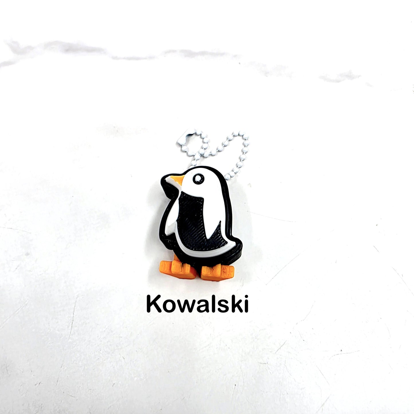 3D Printed Penguin Fidget Clicker Keychains | Skipper, Kowalski & Rico Designs | Cute Winter Stress Relief Charms