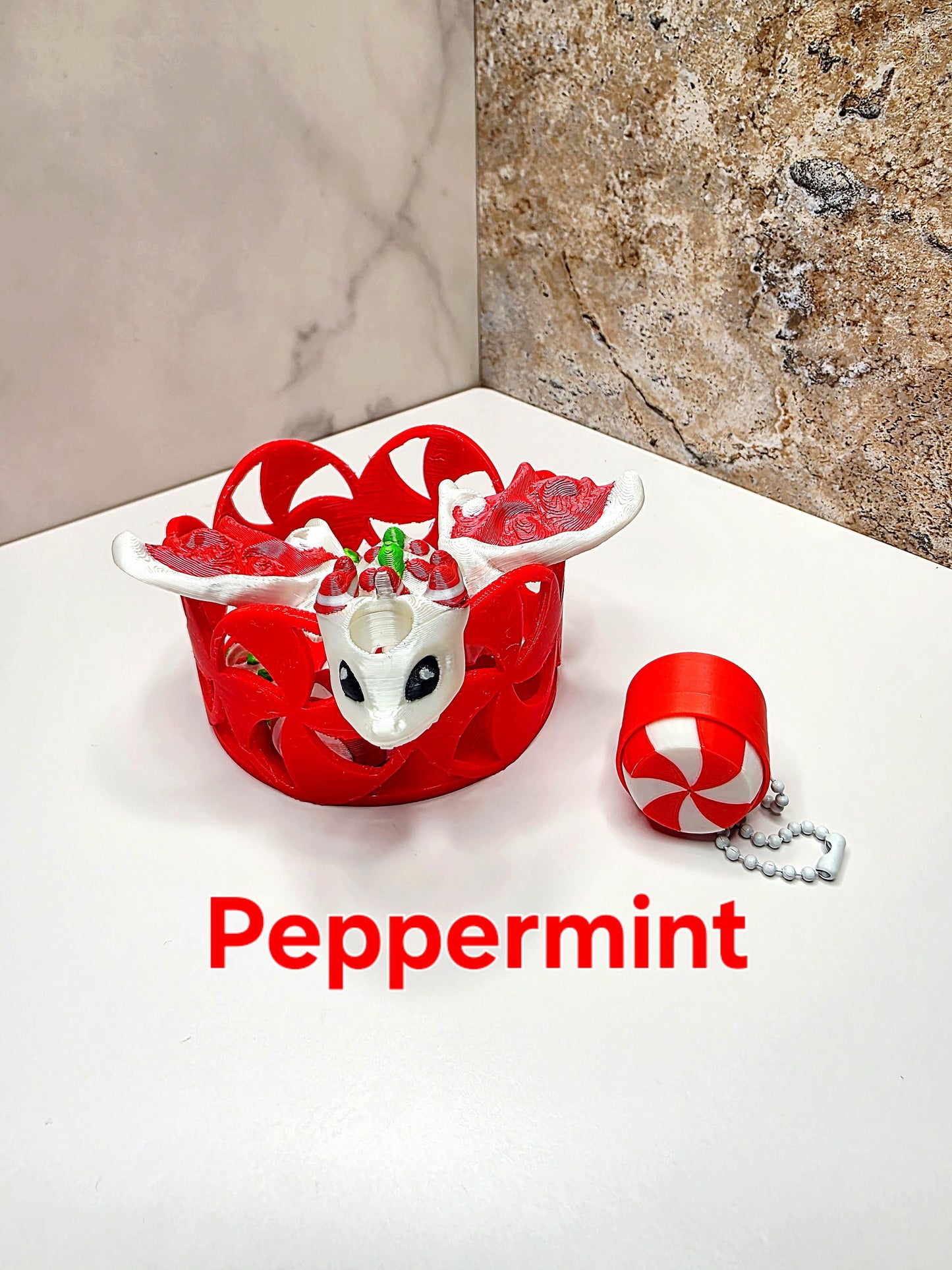 Mint Dragon Straw Topper & Boot for Stanley Tumblers Peppermint, Spearmint, Cinnamon | Bundle or Standalone With FREE Fidget Keychain Charm