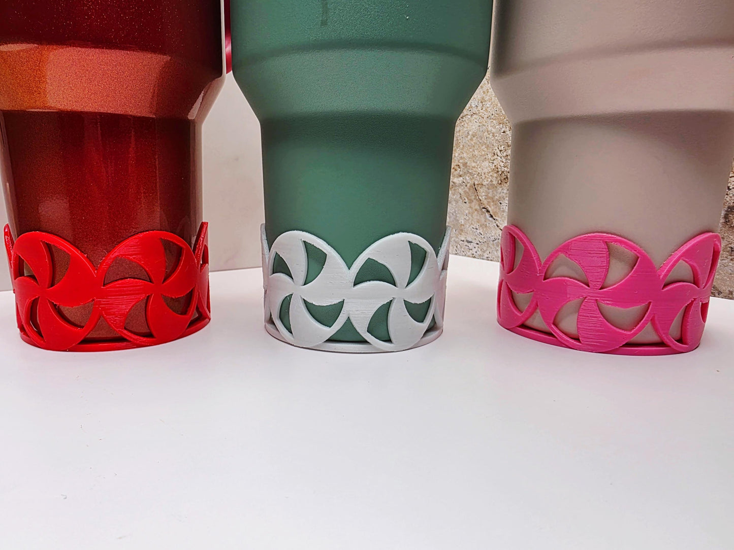 Mint Christmas Ornament Lid Topper & Boot for Stanley Tumblers | Festive Holiday Bundle + FREE Mint Fidget Clicker Keychain