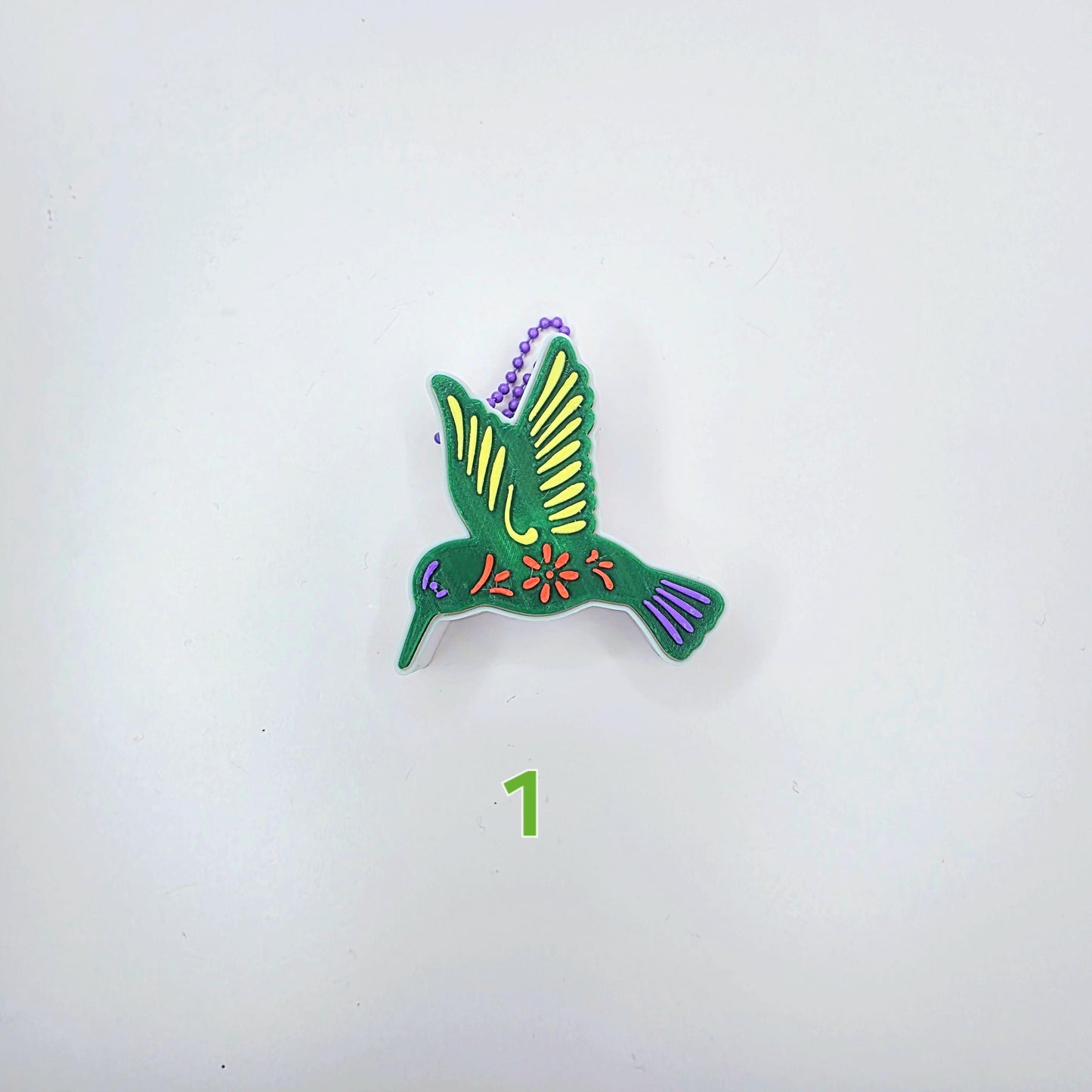 3D Printed Hummingbird Fidget Clicker Keychain – 7 Color Schemes + Custom | ADHD, Anxiety, Stress Relief Satisfying Click | Cute Bird Fidget
