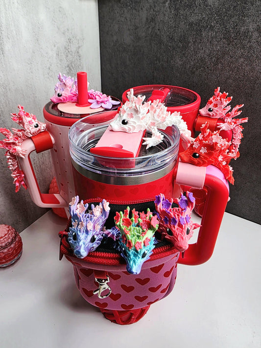 Valentine’s Cherry Blossom Dragon Magnet Charm for Stanley Brumate Hydrojug Tumblers | 13 Design Options| FREE Boot | Custom ColorsAvailable