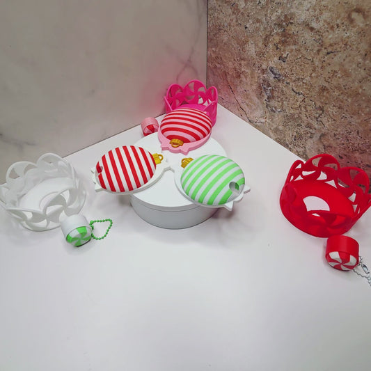 Mint Christmas Ornament Lid Topper & Boot for Stanley Tumblers | Festive Holiday Bundle + FREE Mint Fidget Clicker Keychain