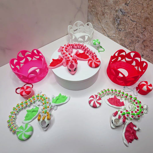 Mint Dragon Straw Topper & Boot for Stanley Tumblers Peppermint, Spearmint, Cinnamon | Bundle or Standalone With FREE Fidget Keychain Charm